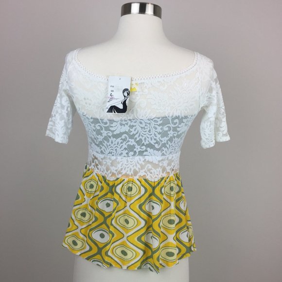 NWT Nena Chic Lace Top One Size (Fits like XS/S) - Picture 5 of 9